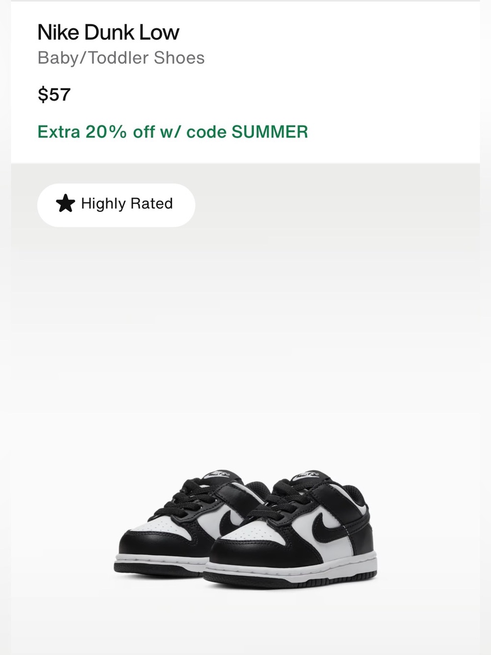 NEW Nike Toddler Dunk Low Sneakers